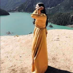 Yellow Cutout Maxi Dress